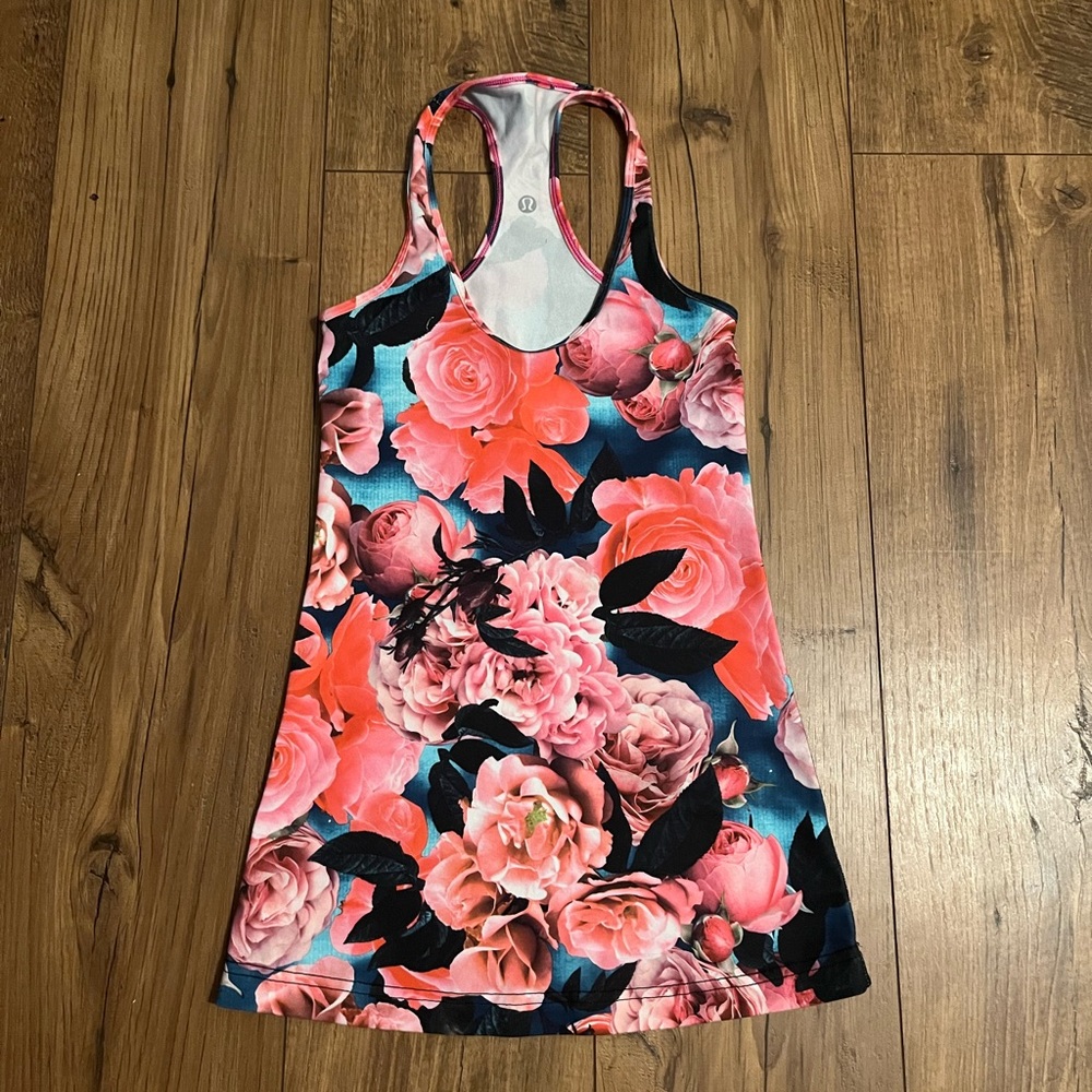 FLORAL LULU PEONY RACERBACK TANK